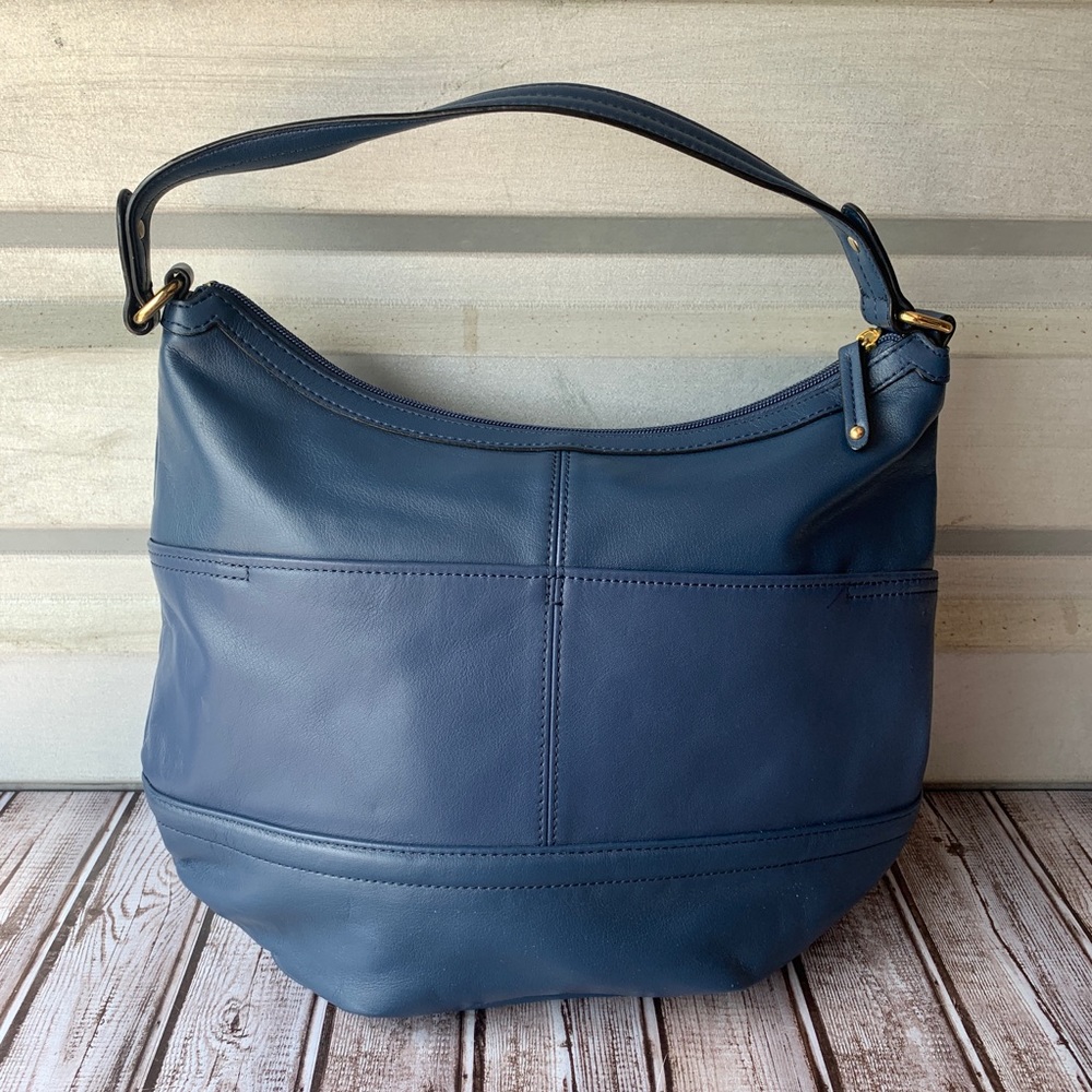 Tignanello Blue Shoulder Hobo Bag